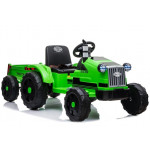 Elektrický traktor s vlečkou na diaľkové ovládanie 2,4G zelená